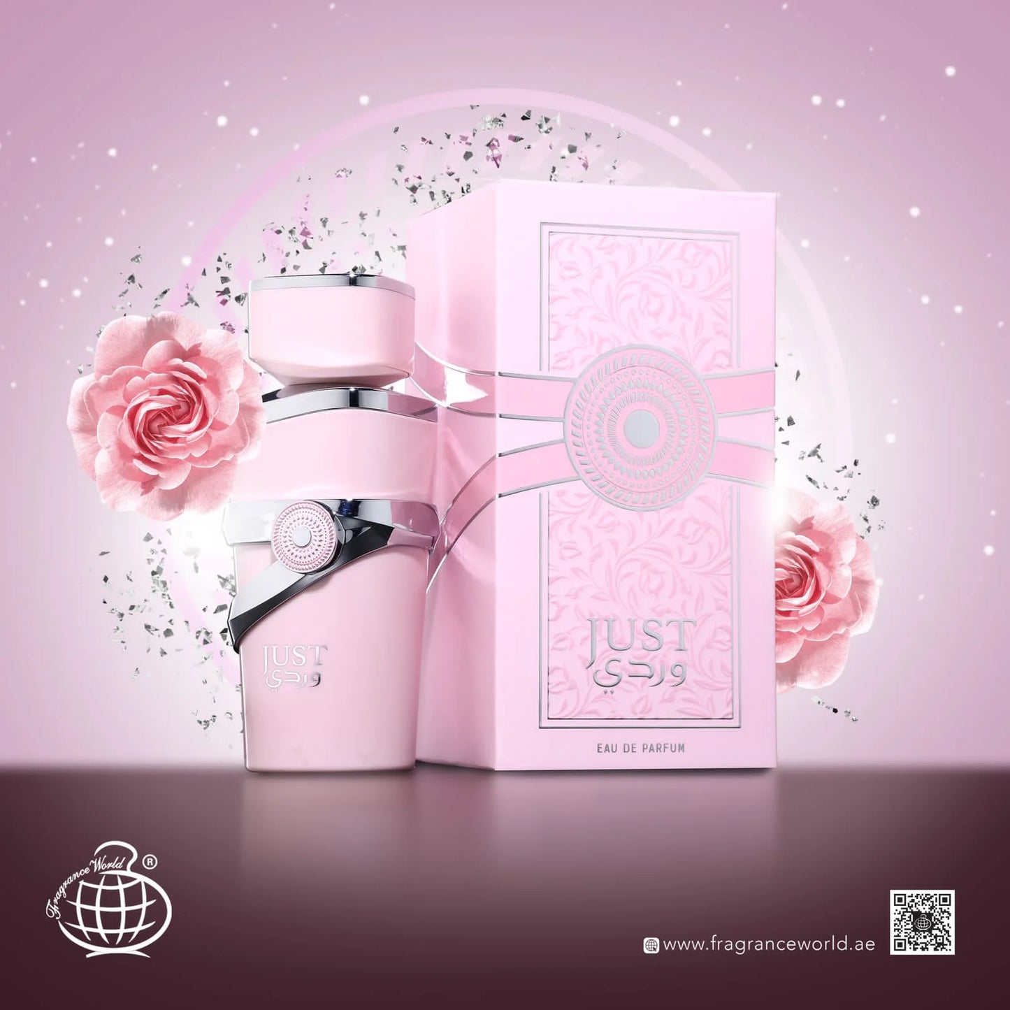 Fragrance World Just Wardi Eau De Parfum 3.4 oz / 100 ml for women