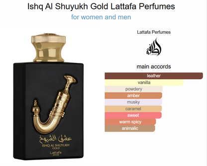 Ishq Al Shuyukh Gold Lattafa Perfumes for women and men